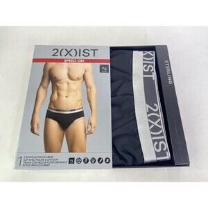 2xist Speed Dri Contour Pouch Brief Sterling Black Underwear Mens Size S